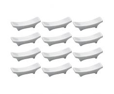 Maxwell & Williams 12er Set Messerbänkchen, Besteckablagen White Basics weiß