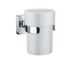 Smedbo Eisbehälter mit Becher, Porzellan, poliertes Chrom