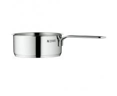 WMF Mini Stielkasserolle, 10cm, klein, ohne Deckel, Kochtopf 0,5l, kleiner Topf für Singlehaushalt, Cromargan Edelstahl poliert, Induktion, stapelbar, ideal für kleine Portionen