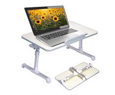 Avantree Neetto Tragbarer Betttablett, Höhenverstellbar Laptop Betttisch Tablett Bett Fruehstueck Notebook Tisch Stehpult, Klappbar Laptoptisch Fuer Sofa