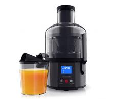 Arendo - Entsafter mit Display - DC Motor 800 W – Zentrifugalentsafter für Gemüse und Obst elektrisch – 5 Geschwindigkeiten Programme – Tropfschutz – Schnellverschluss - GS zertifiziert