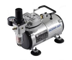 AT-Airbrush Komplett-Set EXPERT XI.13, inkl. Kompressor mit 4 bar und 20l/min + 3 Airbrushpistolen mit 0,2 & 0,3 & 0,5 & 0,8mm Nadeln/Düsen + 3-fach Luftdruckverteiler + 4-fach-Halter + Clean-Pot + 3 Schläuche + Adapter