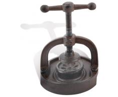 Esschert Design Nussknacker, Schraubgewinde mit Auffangrand aus Gusseisen, ca. 14 cm x 14 cm x 17 cm