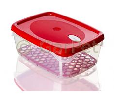 Bama Spa Aufbewahrungsbox Frischhalte Gefrier Vorrats Dose Box Dampfventil Abtropfgitter 5,0 L