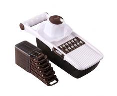 papasbox Gemüseschneider aus Edelstahl 8 in 1 Obstschneider Kartoffelschneider, Pommes Frites Schneider Kartoffel Wellenschneider Küchengerät Schneidewerkzeug für Gemüse, Kartoffeln, Zwiebeln