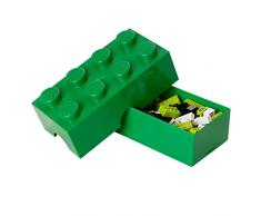 LEGO Brotdose mit 8 Noppen, Kleine Aufbewahrungsbox, Stiftebox, grün