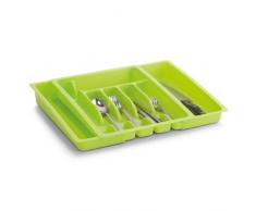 Zeller 24884 Besteckkasten, ausziehbar, Kunststoff 29 â 50 x 38 x 6,5 cm, grün