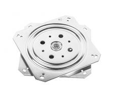 Gedotec Drehbeschlag Schwerlast-Drehteller 360° zum Schrauben | Drehscheibe mit 150 kg | Drehplatte schwenkbar | Stahl verzinkt | 1 Stück - Drehplatte drehbar für Tisch-Platten - Küchen-Möbel uvm.