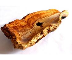 Große Olivenholzschale, handgeschnitztes. Einzigartiges Geschenk für Weihnachten, Hochzeit, Haus Erwärmung oder irgendeine gelegenheit. Gratisversand.