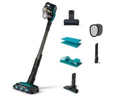 Philips XC8147/01 SpeedPro Max Aqua kabelloser Staubsauger mit Wischfunktion 8000 Series (Akkusauger, 360°-Saugdüse, 80 Min. Akkulaufzeit) türkis