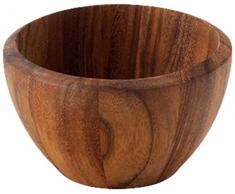 Continenta Holzschüssel, Obstschale, Holzschale aus Akazien-Kernholz in Edel Ausführung, wunderschöne Holz-Musterung, Größe: Ø 15,5 x 9 cm