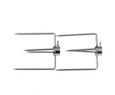 2pcs BBQ Fleischklammer Fleischnadel Für Drehspieß Grillspieß, Fleischnadeln Aus Edelstahl, Klammern Für Grillgut Grill Rotisserie Fleisch Gabeln Multifunktionsüberzug Grill Gabel Outdoor Barbecue Zub