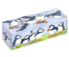 Keksdose aus der Emma Ball „Playful Puffins“-Reihe, Farbenfrohes Design, Rechteckig, 24 cm