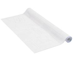 Buchschschutzfolie selbstklebend mit Raster Gitterlinien als Schneidehilfe, ideal für Schulbücher, transparent, ohne Phthalate, 67,5cm x 2m, Stärke: 0,090 mm, Venilia 53189