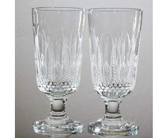 Handgraviertes Teeglas in 2-er Set - Jugendstil