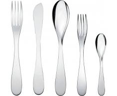 Alessi Eat It Besteckgarnitur 5 teilig, Edelstahl, Silber, 11.5 x 4 x 35 cm, 5-Einheiten