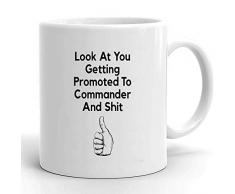 Tasse Kommandant Beförderung Kommandant Kommandant Cdr Kommandant Abschluss Kommandant Kommandant Cdr Cdr Cdr Geburtstag Porzellantasse Haltbar Kaffeetasse 330Ml Milch Keramik Ele