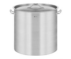 Royal Catering Edelstahltopf Induktion Kochtopf RCST-36LI4.1 (36 L, Bodendicke 5 mm, Edelstahl)