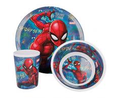 MELAMINSET 3-TEILIG | (Teller, Schale UND Becher) Spiderman Graffiti