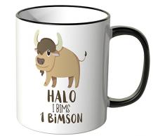 JUNIWORDS Tasse + Jutebeutel im Set - ideal als Geschenk - I bims 1 Bimson