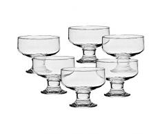 6 x Eisschale Set Dessertschale Eisbecher Glas Riviera transparent 260ml Gelato Vero