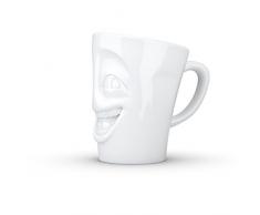 Fiftyeight Witzig Henkelbecher, Porzellan, Weiß, 12 x 10 x 12 cm