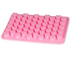 BlueFox Silikonform Herzchen Pralinenform Silikon Herz Eiswürfel Schokolade Form Süßigkeiten Dekoration Förmchen Bonbon Schoko Fondant Herat Mould Eiswürfelform Silicone, Farbe: Pink