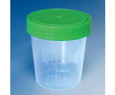 10 Stück Urinbecher 125 ml + Schraubdeckel Farbe Grün Urinprobenbecher Urin Becher Kunststoffbecher