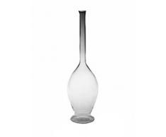 Karaffe bauchige Glasflasche mit Edelsteinen Kristallglaskaraffe mit Tigerauge mundgeblasen Füllmenge 0,5 Liter Höhe 30 cm Oberstdorfer Glashütte