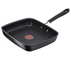 Tefal E21741 Jamie Oliver Italian Series Grillpfanne, 23 x 27 cm, Aluminium, schwarz
