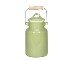 KrÃ¼ger Karl Milchkanne Juist 2 Liter/13 cm, Emaille, GrÃ¼n, 13 cm