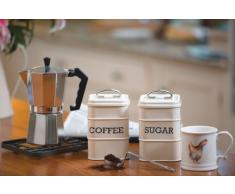 Aufbewahrungsdose für Kaffee, Edelstahl, aus der Living-Nostalgia-Produktreihe, Cremefarben