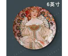 shovv Dekorative Teller Wandbehang Teller 12-Zoll-Dekorative Platte Hängende Platte Set Platte Keramikplatte Dekorative Malerei Platte Wand Fototablett