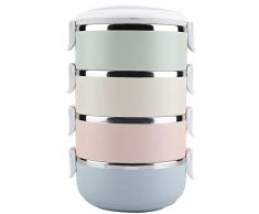 Dewin Lunchbox - Tragbarer Edelstahl-Lunchbox-Behälter, Bento-Box, Lebensmittelbehälter (Größe : 4 Layers)