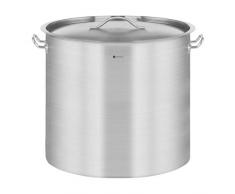 Royal Catering Edelstahltopf Induktion Kochtopf RCST-50E (50 L, Bodendicke 5 mm, Edelstahl)