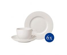 Villeroy & Boch - For Me Kaffee-Set, 18 tlg., das Allround-Talent, Premium Porzellan, spülmaschinen-, mikrowellengeeignet, weiß