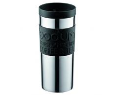 Bodum 11093-01 Travel mug, 0.35 L, Reisebecher Edelstahl 8.5 x 8.5 x 18 cm, schwarz