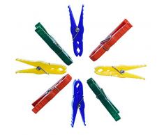 Hagspiel 100 Stk. Wäscheklammer aus Kunststoff, Extra starke Ausführung, Qualitäts-Produkt mit starker, rostfreier Spiralfeder Made in Germany Hochwertiger Kunststoff