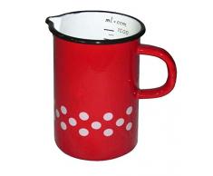 Best Sporting Hoher Mess-Becher mit Griff, 0,5 oder 1,0 L, rot, Größe:1.0 L