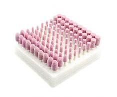 DollaTek 100 stücke Schleifstein Punkte Elektrische Schleifkopf Rad Tool Kit Für Rotary Tool (Rot)