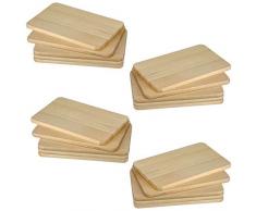 SIDCO Frühstücksbrettchen 20 x Holz Brotzeitbrett Schneidebrett Frühstücksbrett Birke