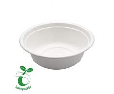 Bio Suppenteller Rund aus Rohrzucker 500 ml. 50 St.