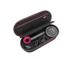 RLSOCO Hard Case für Dyson Supersonic Haartrockner Eisen/Fuchsia-Passend für Ful Haartrockner Zubehör(Black)