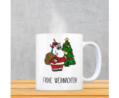 Kaffeebecher mit Spruch: Frohe Weihnachten! - eine coole Tasse von trendaffe - passende weitere Begriffe dazu: Weihnachten Weihnachtsmann Nikolaus Heilig Abend Weihnachten Weihnachtsmann rot Geschenke Glocke Weihnachtsbaum Bescherung