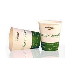 Bio Coffee to go Becher von Coffeefair Hartpapier 0,2l, 50Stk, Pappbecher, Kaffeebecher to go (All natural)