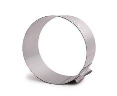 QUMAO Tortenring 16 bis 30 cm verstellbar Kuchenringe Edelstahl rahmen Backformen Torte geeignet für Backen