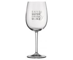 P.e.T. Vino Rotweinglas Save water drink wine