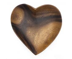 ACACIA Holzteller In Herzform Herzschale Herzteller Holz Akazienholz Herz Fair Trade (25x25x3cm)