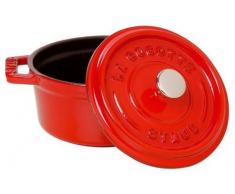 STAUB Gusseisen Bräter/Cocotte, rund 28cm, 6,7L, kirsche / rot