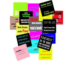 BierdeckelSprüche Mix II, eckig 93 x 93 mm aus Original-Bierfilzpappe (10er Set)